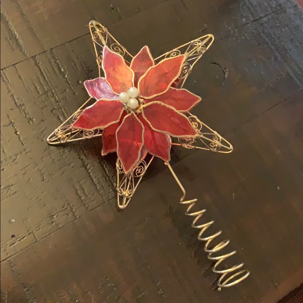 Medium poinsettia tree topper